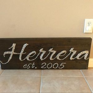 last name string art board